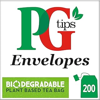 pg tips 200 enveloped tagged tea bags